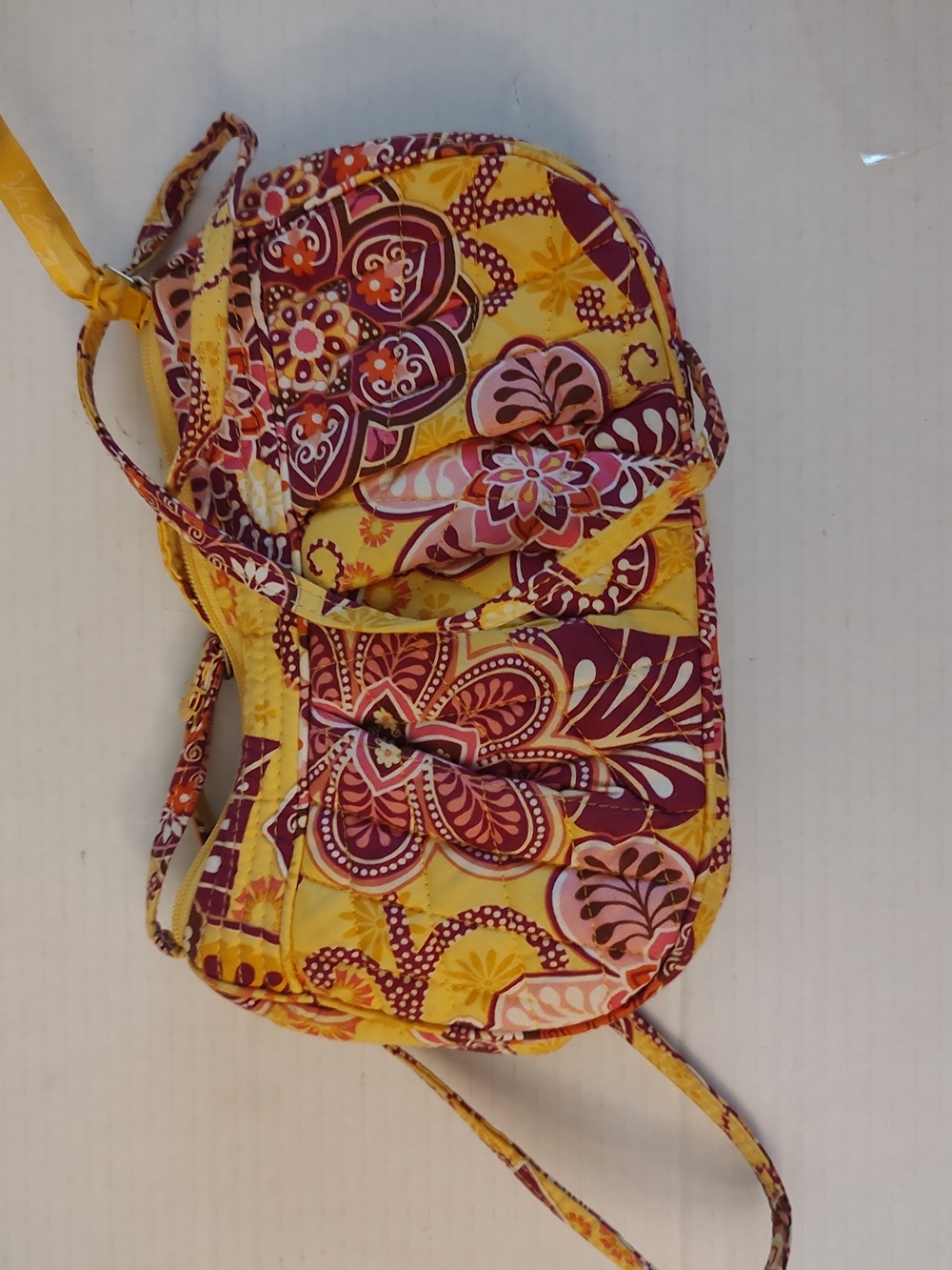 Vera Bradley Silk Quilted Crescent Shoulder Bag Floral